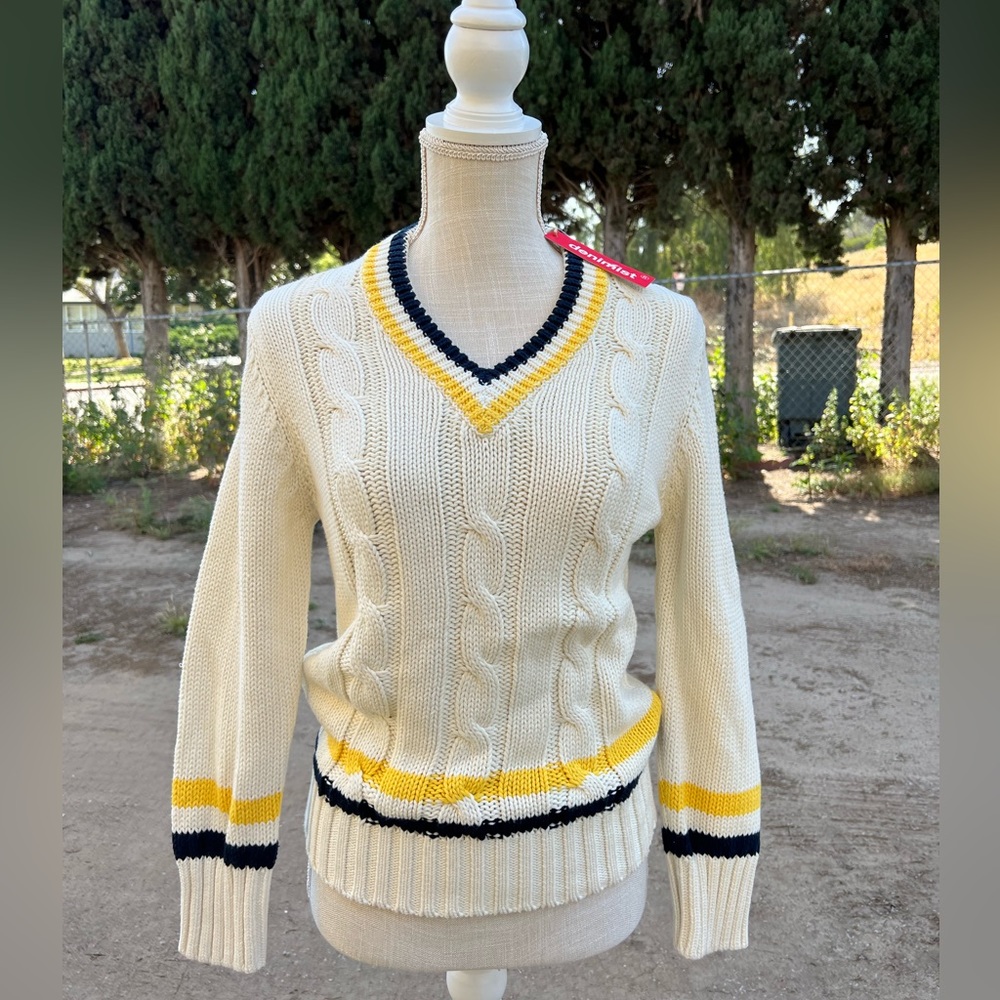 Denimist Shrunken Tennis Sweater NWT